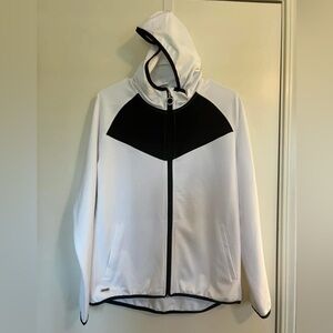 NWT Daily Sports black/white hooded jacket, size L.